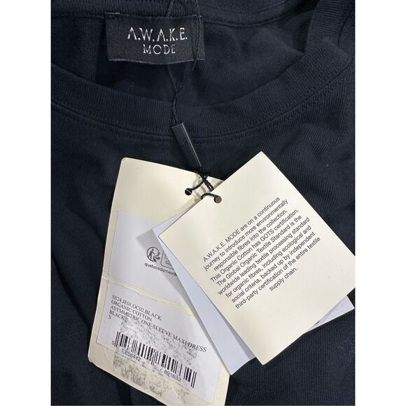 A.W.A.K.E. Mode Main Asymmetric Drape Maxi Dress Size Small $370 - Picture 11 of 12